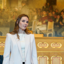 Stortingspresidenten viser Prinsessen Stortingssalen. Foto: Simen Løvberg Sund, Det kongelige hoff